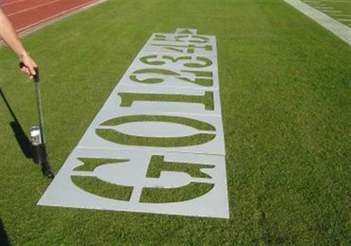 Football Field Number Stencil